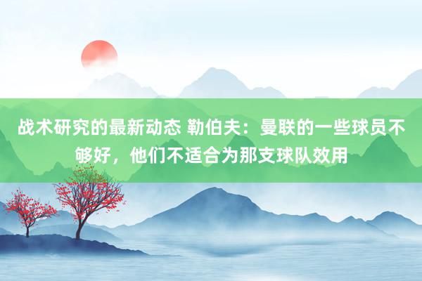 战术研究的最新动态 勒伯夫：曼联的一些球员不够好，他们不适合为那支球队效用